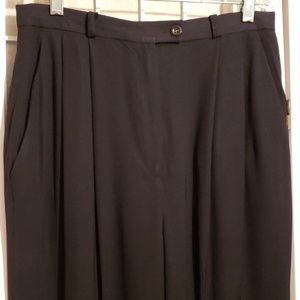 EVAN PICONE CUFFED BLACK PLEATED DRESS PANTS SZ 8